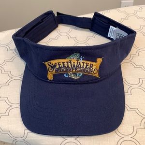 Sweet Water Brewing Beer Company Navy Blue Visor Hat Cap NWOT